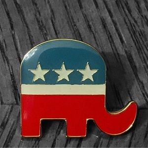 🇺🇸Republican Party Elephant Gold Pin!🐘